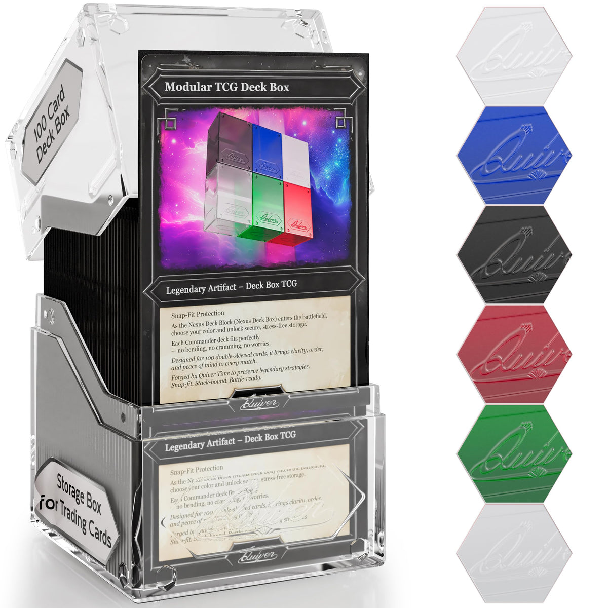 Quiver Time Nexus DeckBlock 360-degree assembly enables modular commander deck customization on the go.