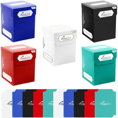 Quiver Time white deck box front with secure lid for organized, protected cards.
