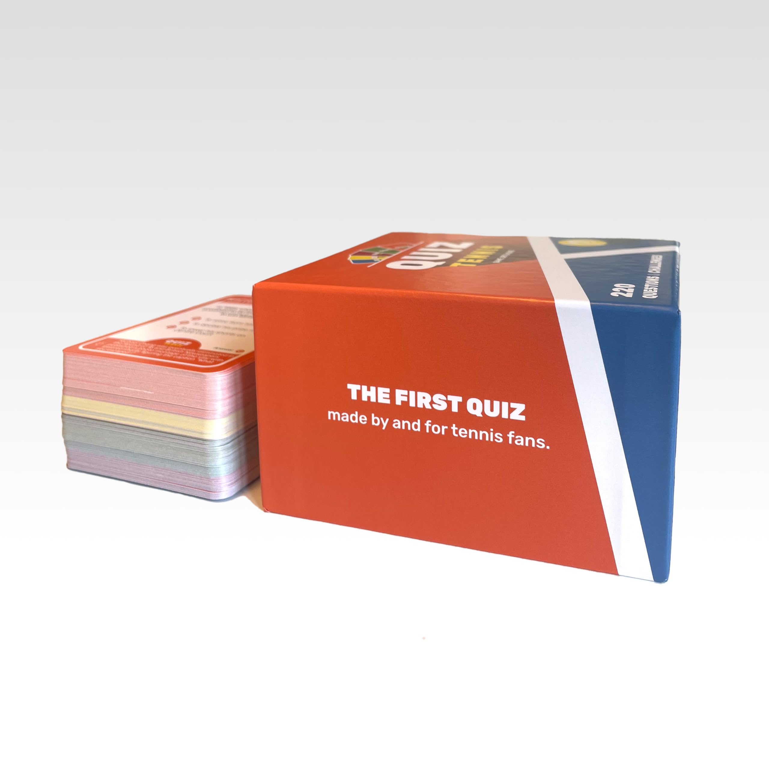Quiz Tennis card design close-up, easy-to-read visuals for quick play.