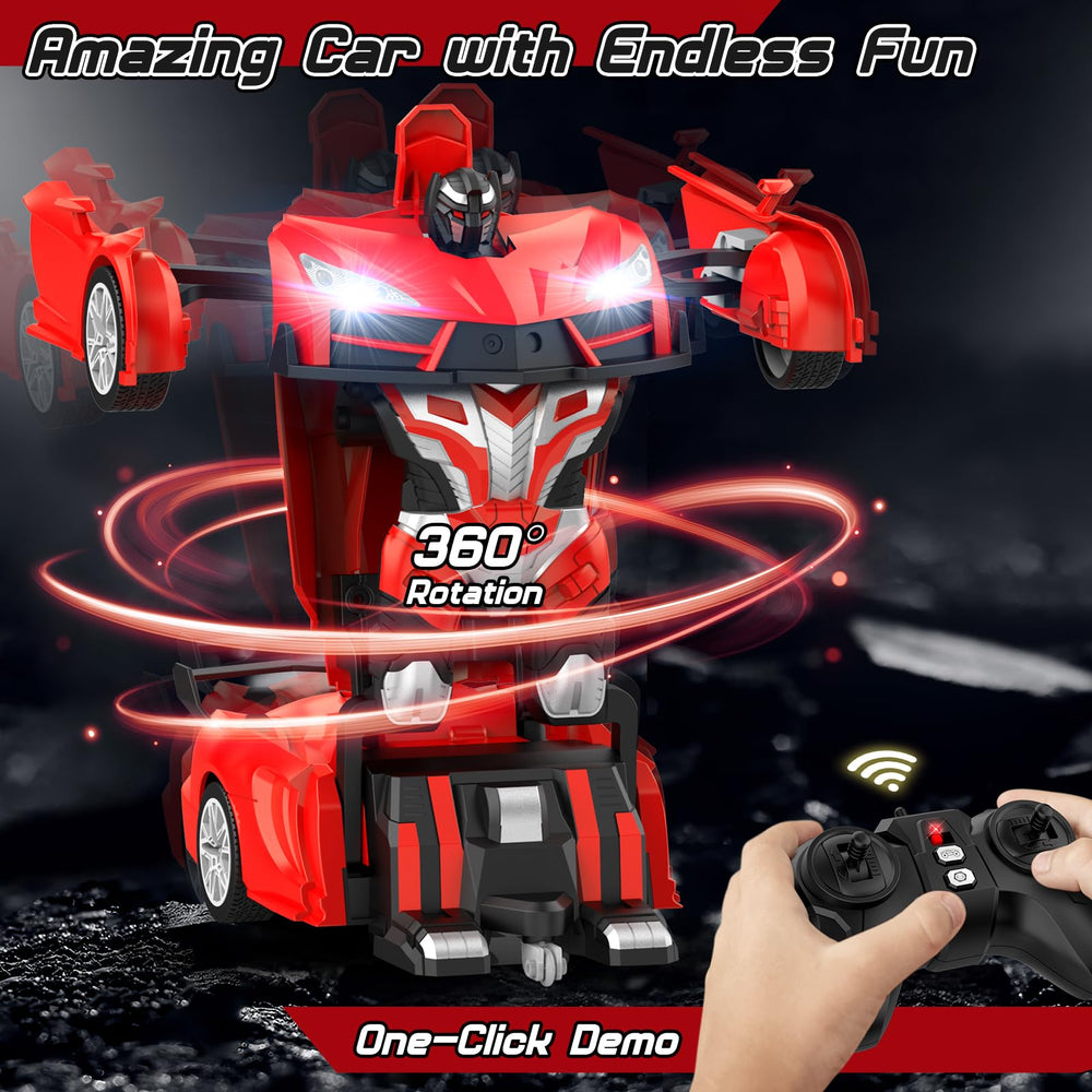 Qumcou Transform-one-click mode enables quick car-to-robot conversion.