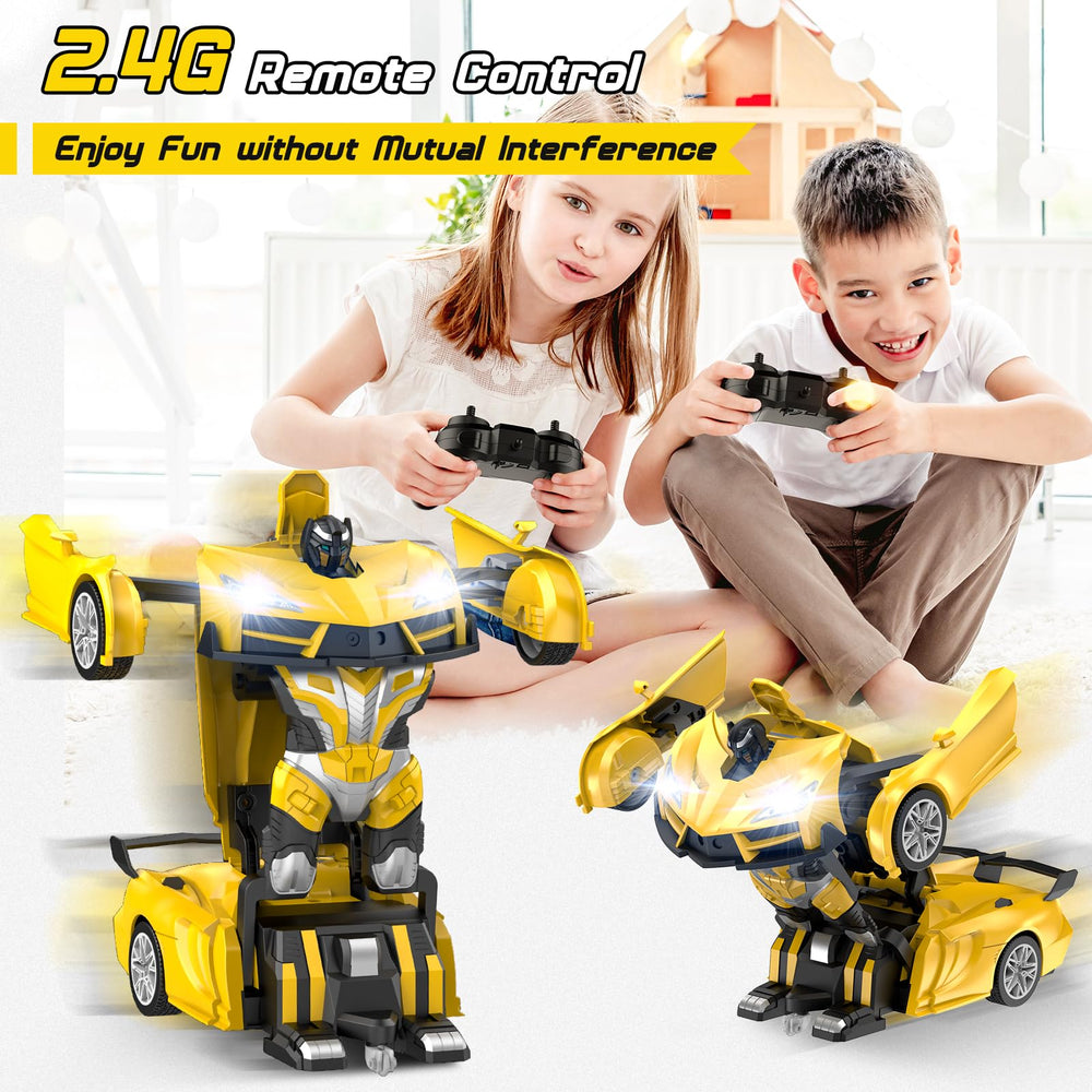 Qumcou Transform RC car race mode view emphasizes 360-degree spins