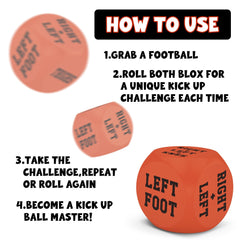 Close-up of ball control practice with Qumic dice challenges