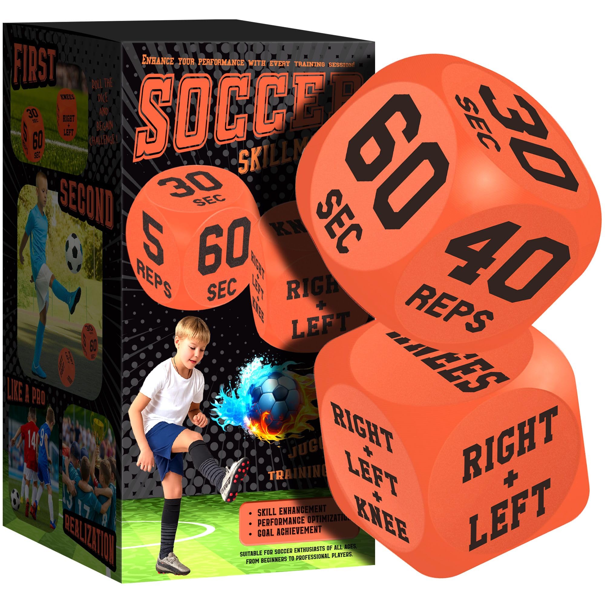Qumic Soccer Kick Trainer Dice pair ready for dynamic training challenges