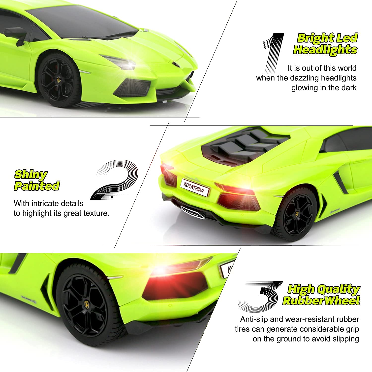 QUN FENG Lamborghini Aventador remote control showcases easy 2.4G operation