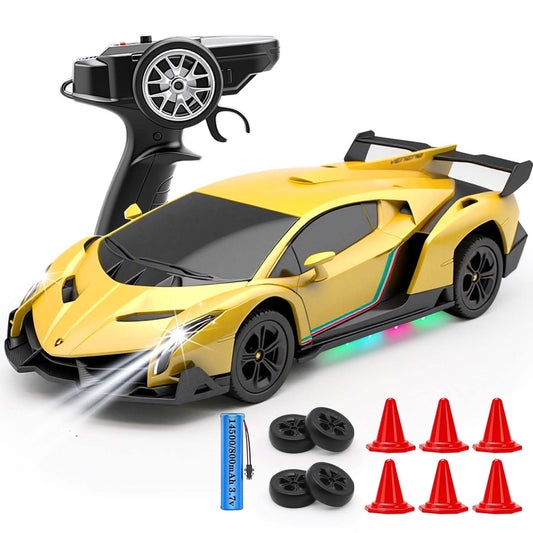 QUN XING Lambo Veneno RC drift front view for immersive, fast-play action