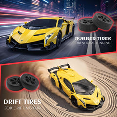 QUN XING Lambo Veneno RC drift rear view for dynamic stunts and races