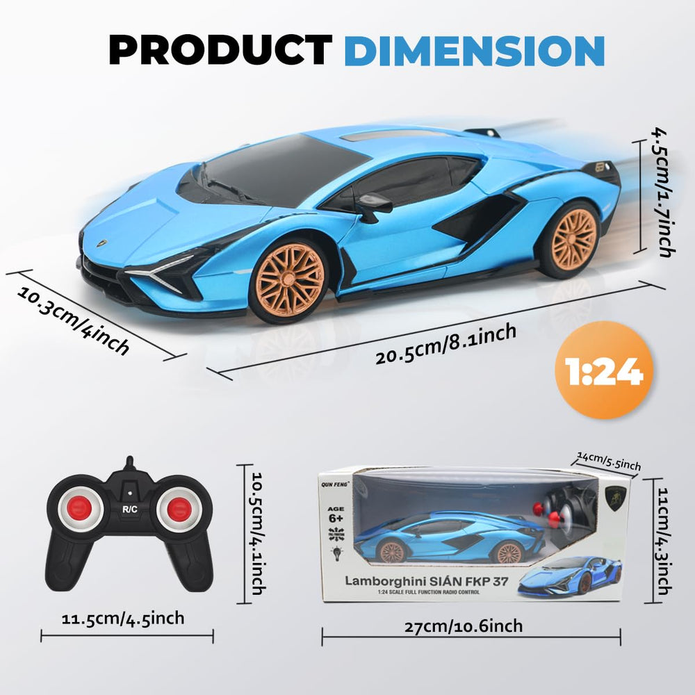 QUN XING Sian 1:24 RC car blue remote controller included