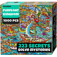 QUOKKA 1000 piece puzzle depicting docks and harbor for immersive, mindful puzzle sessions