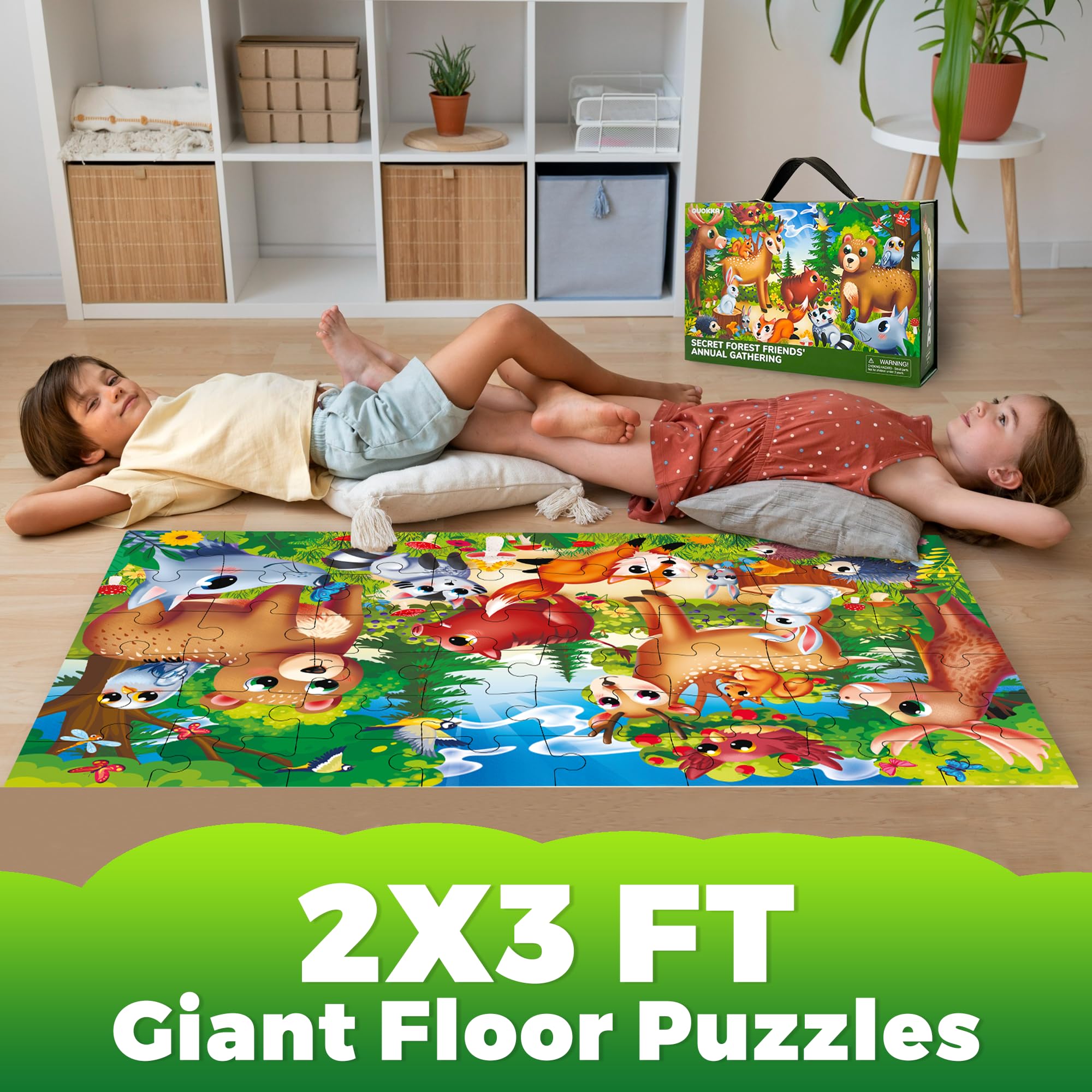 2x3 ft floor puzzle format for spacious floor play with QUOKKA