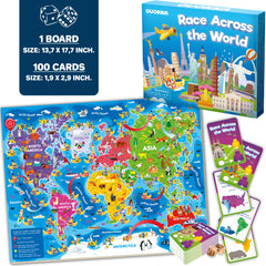 QUOKKA 3X Set travel prompts with dice and pawns for engaging play.