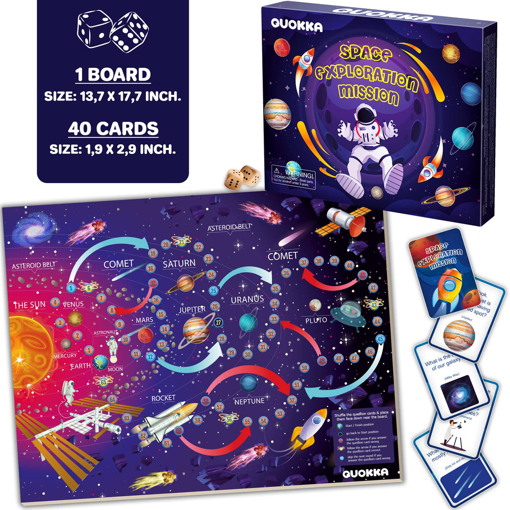 QUOKKA 3X Set outer space scene sparks curiosity about planets and stars.