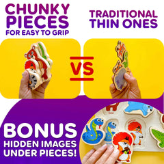 QUOKKA animal puzzles jumbo pieces support confident grasp and hands-on learning