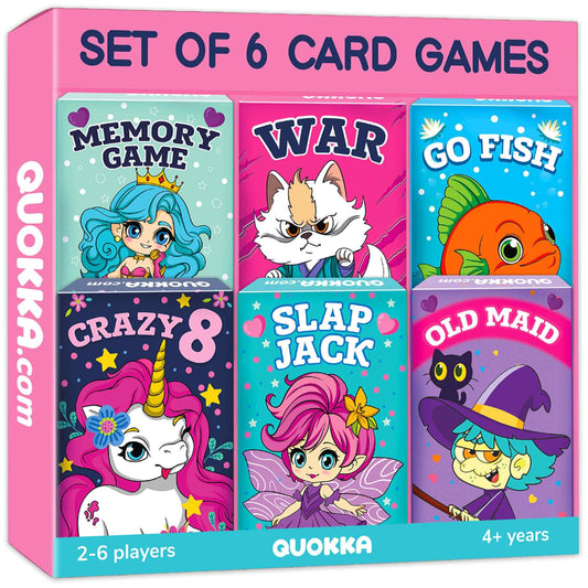 QUOKKA card games for kids feature unicorns and mermaids for imaginative play and bonding.