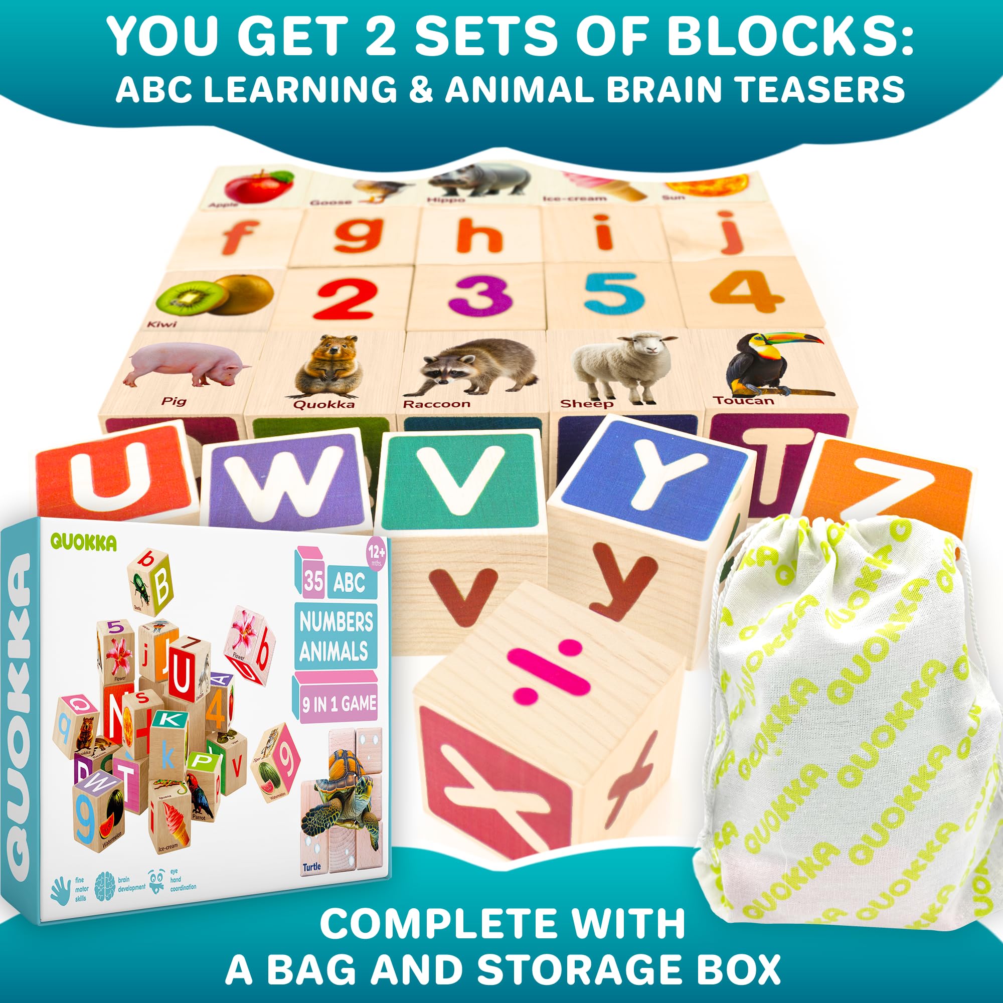 QUOKKA blocks highlight vowels and consonants for early literacy