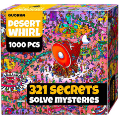 QUOKKA Desert Whirl puzzle cover inspires immersive focus and relaxation.