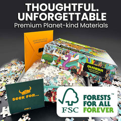 Quokka eco-friendly materials meet FSC standards for responsible puzzling.