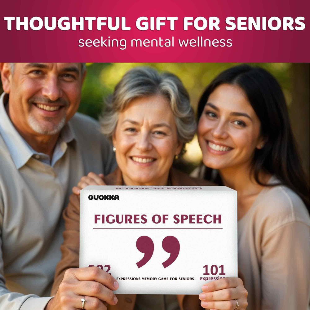 QUOKKA Elderly Memory Games large-font cards improve readability for visual users.