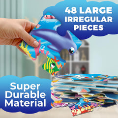 QUOKKA extra-thick puzzle pieces resist wear and suit little hands.