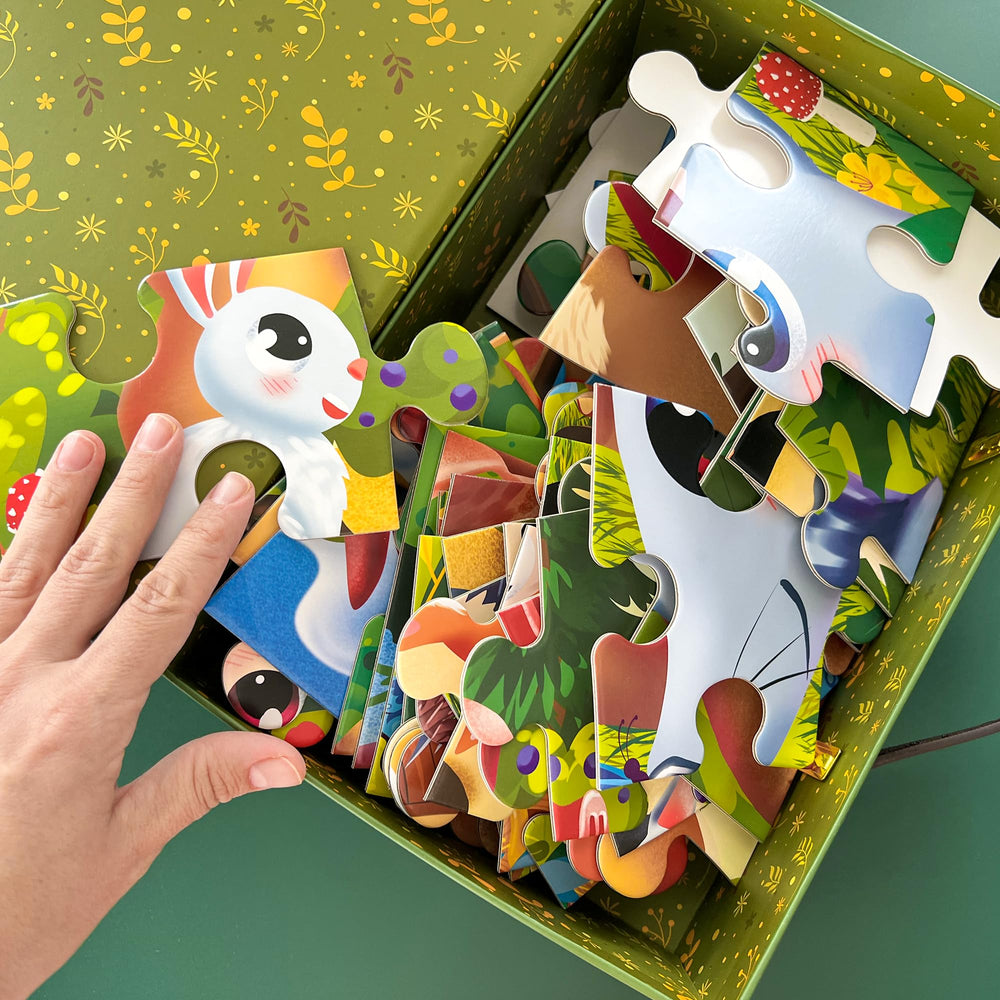 Family-friendly puzzle designed for ages 3-6 encouraging shared play