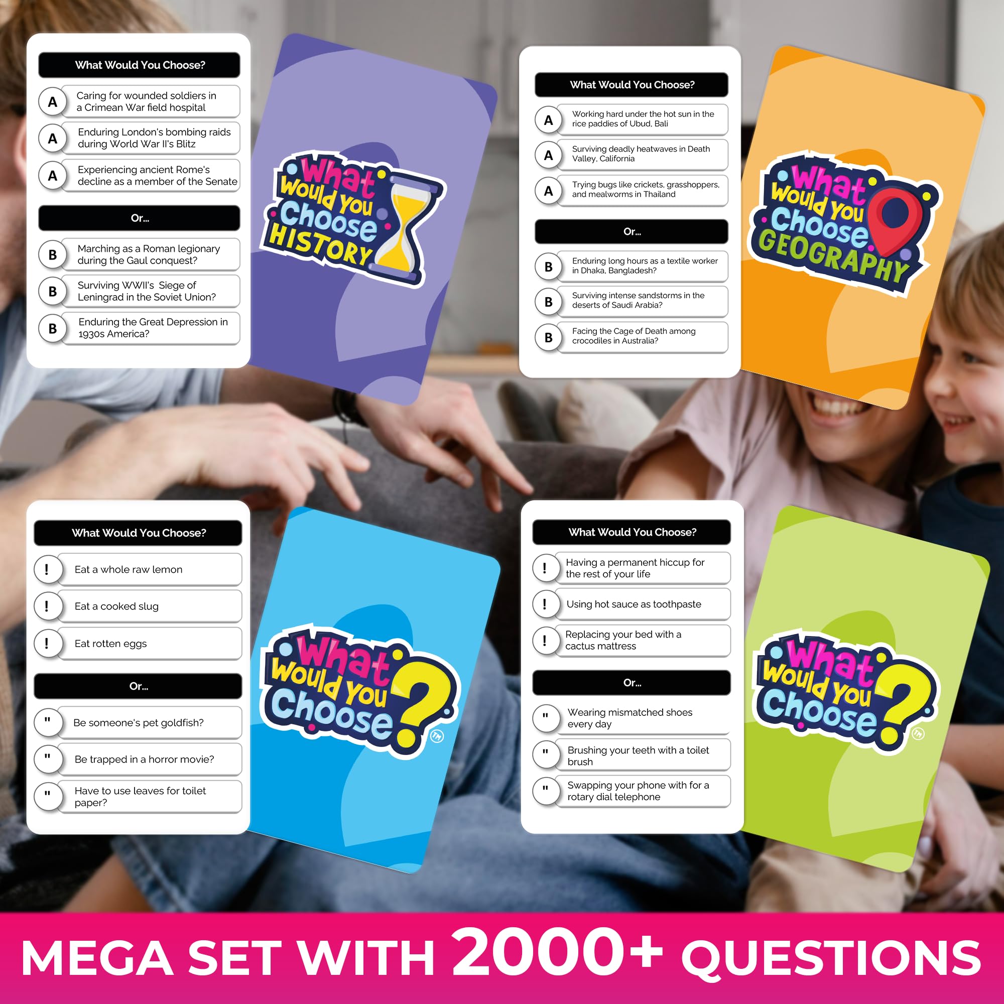 QUOKKA family game night with kids enjoying a quick, friendly quiz.
