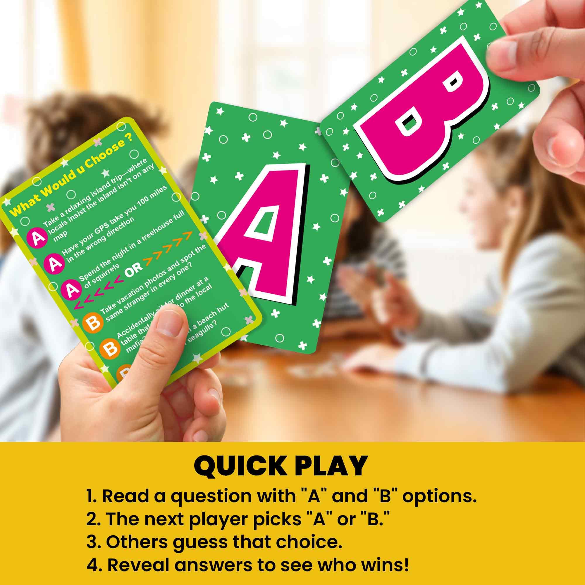 QUOKKA Family Night Party Game elevates evenings with friends and kids through funny scenarios.
