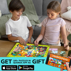 QUOKKA family puzzle play scene demonstrates group activity and cognitive development potential
