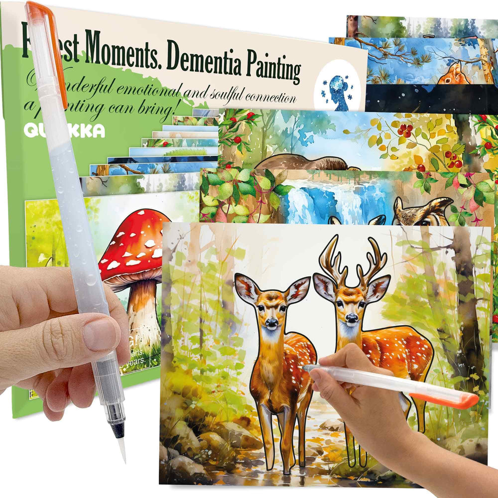 QUOKKA forest moments water painting kit cover offers calming senior activities