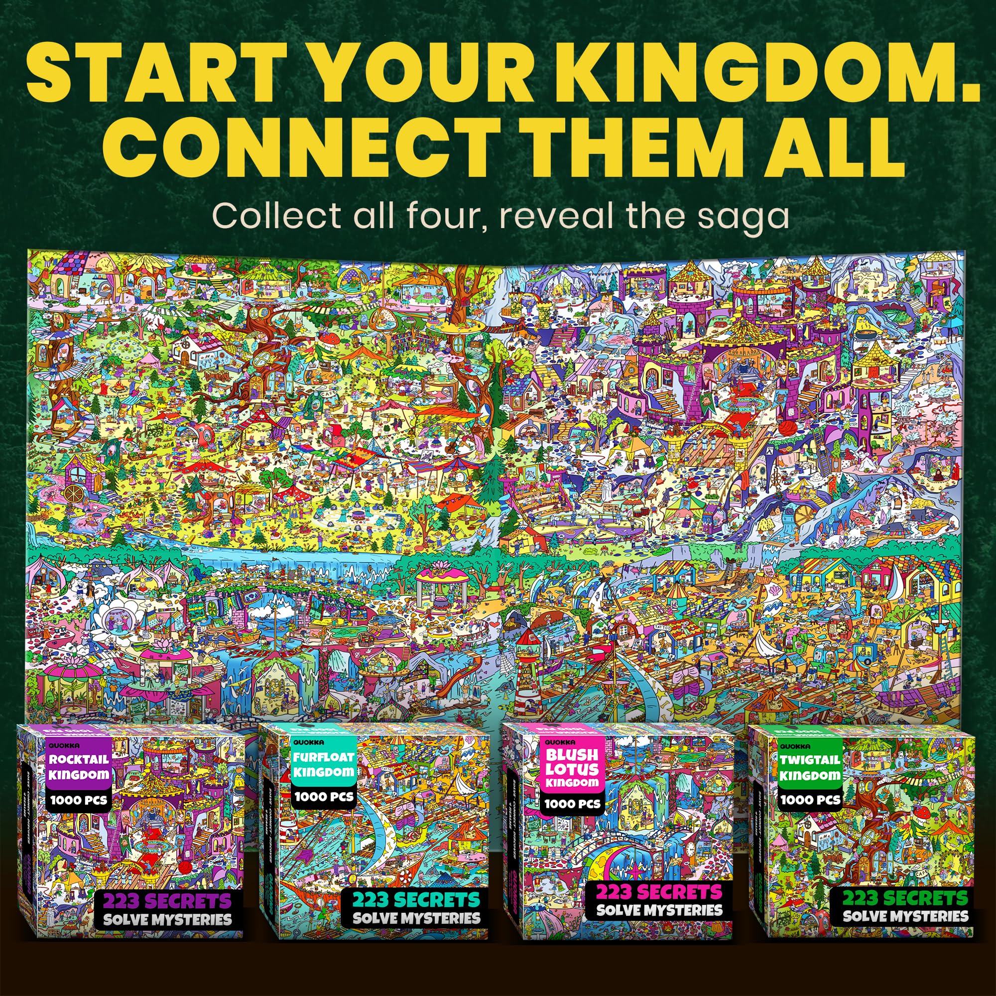 QUOKKA four kingdoms saga connects puzzles into a single epic realm.