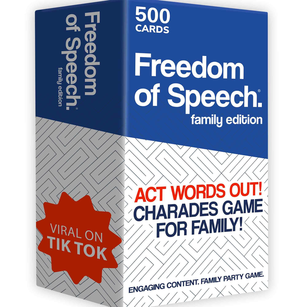 QUOKKA Freedom of Speech card game cover shown, ideal for family game night