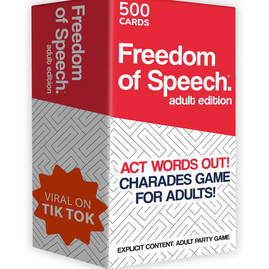 QUOKKA Freedom of Speech card game on table for lively group play.