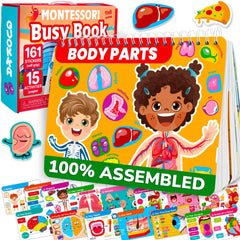 QUOKKA Human Body Busy Book cover with vivid anatomy scenes for curious kids