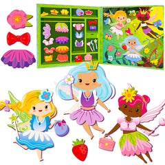 QUOKKA magnetic dress-up dolls kit with 35 colorful pieces for creative storytelling