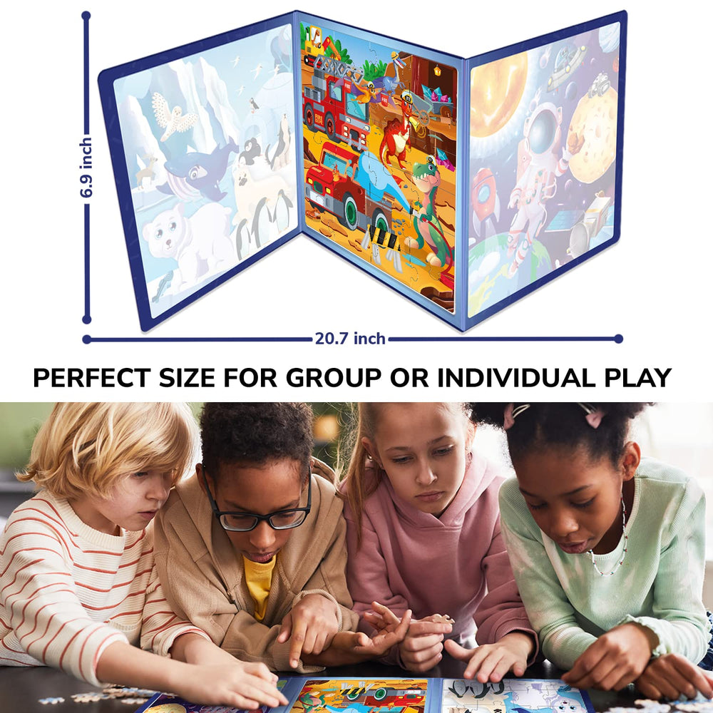 QUOKKA magnetic puzzle book open displays vibrant panels for on-the-go learning