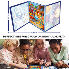 QUOKKA magnetic puzzle book open displays vibrant panels for on-the-go learning