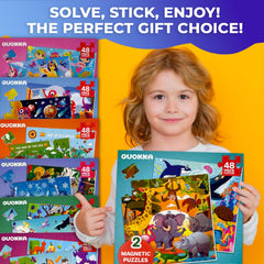 QUOKKA magnetic puzzles Africa animals theme supports early learning