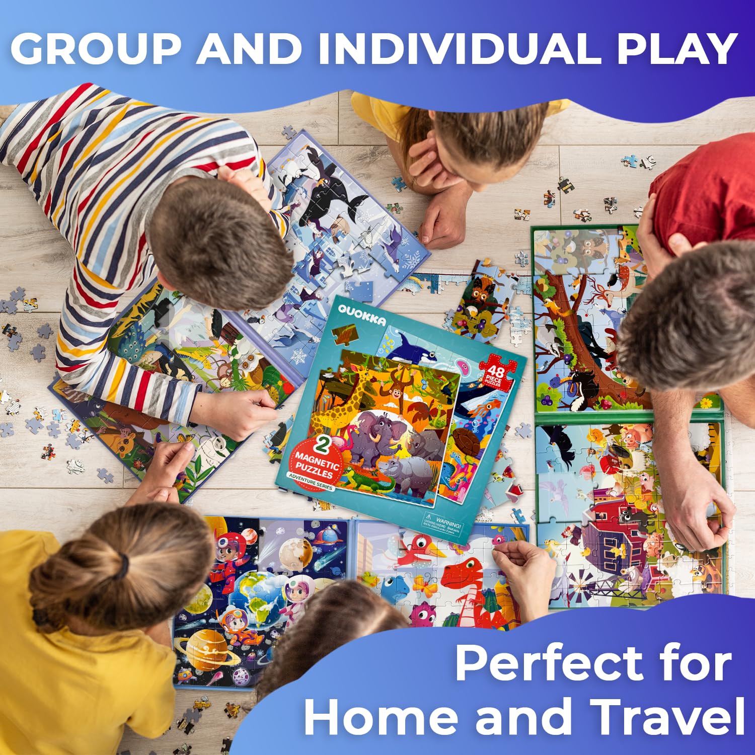 QUOKKA magnetic puzzles road-trip packaging keeps activities organized