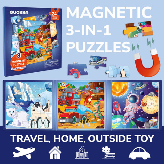 QUOKKA magnetic toddler puzzles 36-piece upgrade adds challenge for longer attention