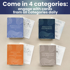 QUOKKA Meditation Cards affirmations and mantras shown for positive daily encouragement.