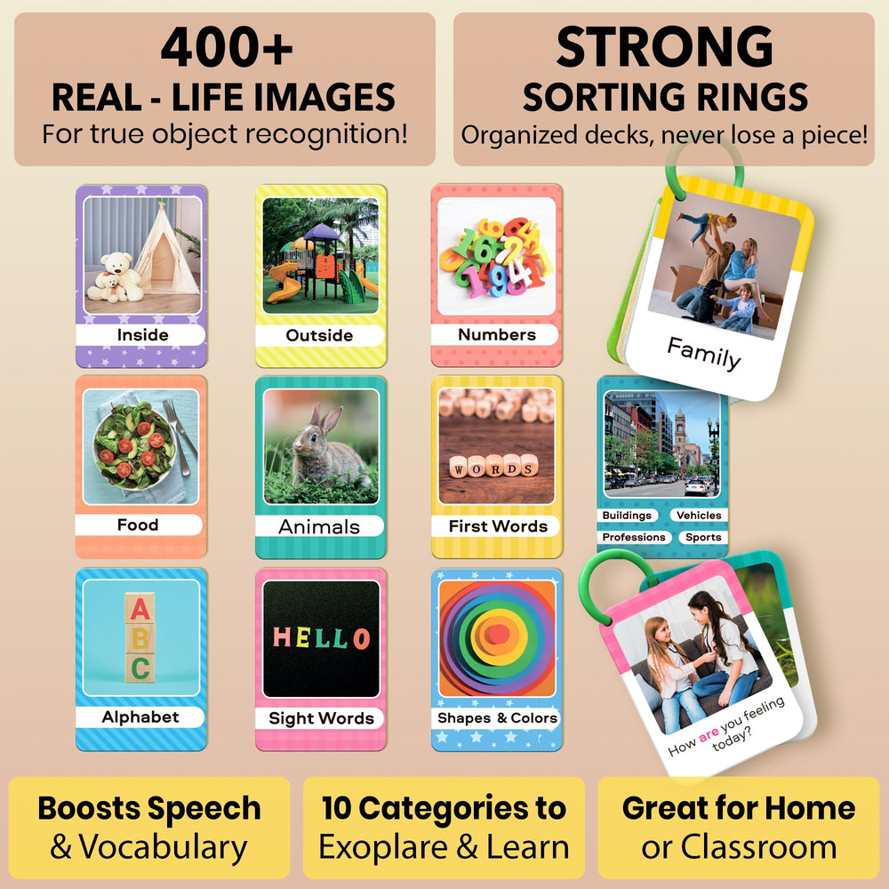QUOKKA numbers flash cards for counting and early math concepts.
