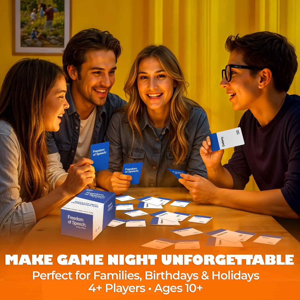 Friends and family laughing during QUOKKA game night