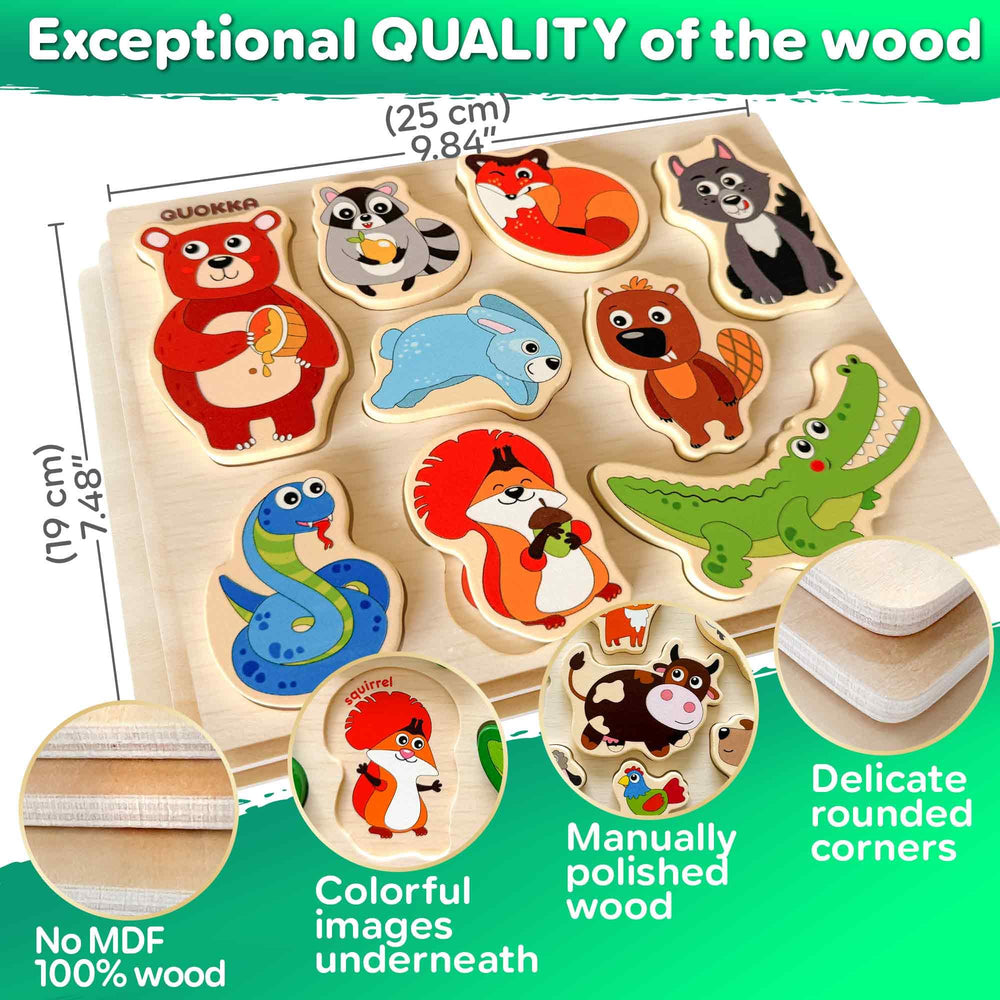 QUOKKA puzzle board self-correcting design encourages recognition and independent problem solving