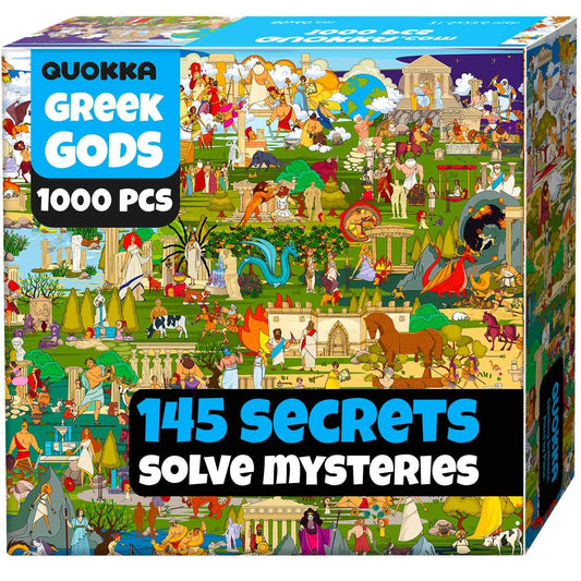 QUOKKA Greek Gods puzzle cover image inviting immersive myth exploration.