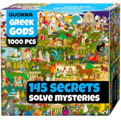 QUOKKA Greek Gods puzzle cover image inviting immersive myth exploration.