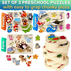 QUOKKA puzzle pieces extra thick enabling extended play and independent use