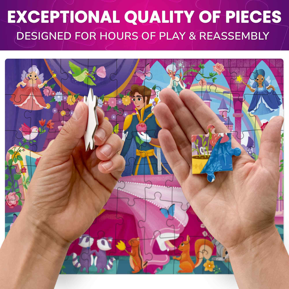 QUOKKA Puzzles fairy tale 60pc dragon adventure encourages problem solving and concentration.