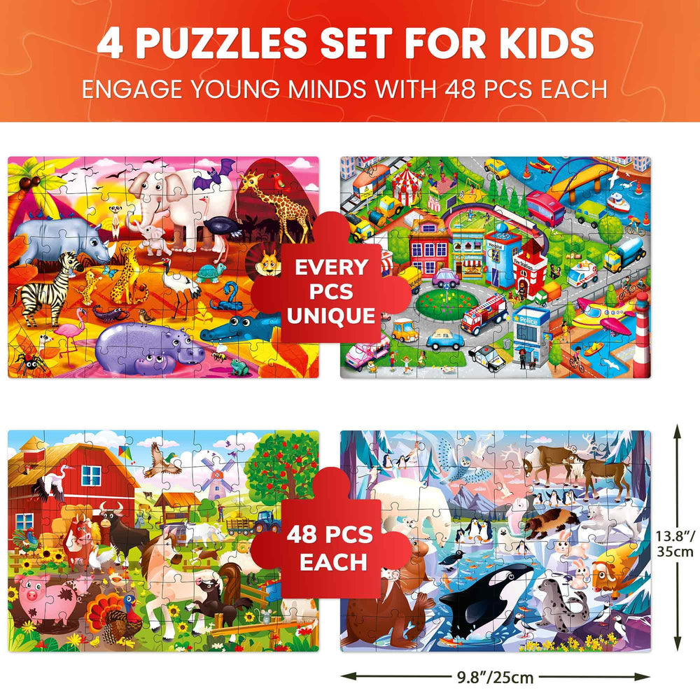 QUOKKA Puzzles birds and fishes—color matching and storytelling.