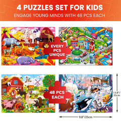 QUOKKA Puzzles birds and fishes—color matching and storytelling.