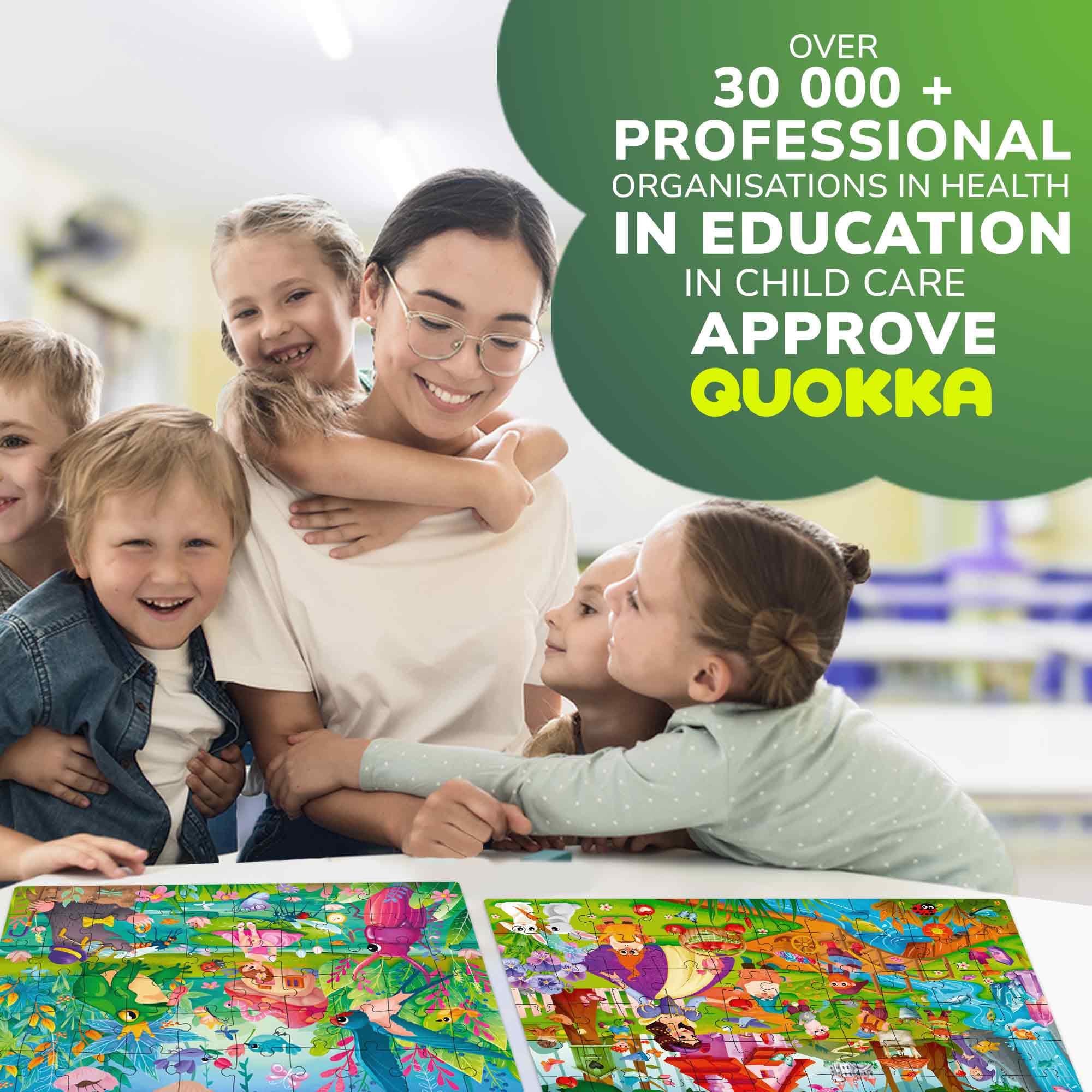 QUOKKA Puzzles eco-friendly paper 60pc emphasizes sustainable crafting and kid-safe materials.