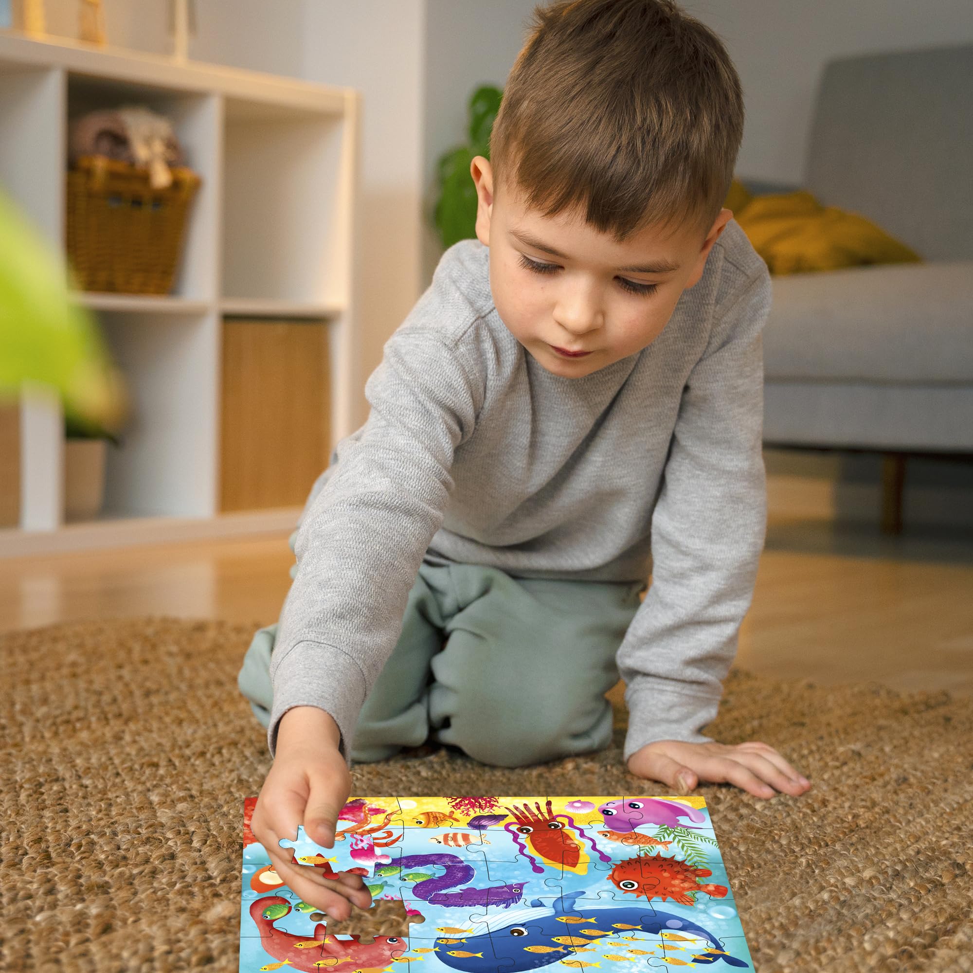 QUOKKA Puzzles Family playtime boosts sharing and cooperative play.