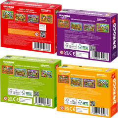 QUOKKA Puzzles Four Pack Box: family-friendly gift inspires shared problem-solving moments.